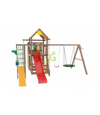 Детская игровая площадка IgraGrad Клубный домик 2 с WorkOut Luxe